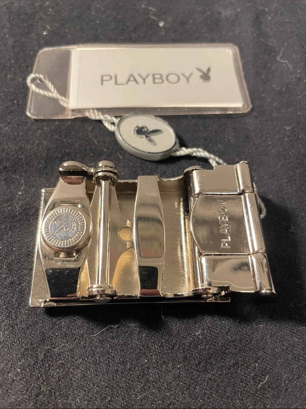 PLAYBOY Silver Men’s Automatic Belt Buckle